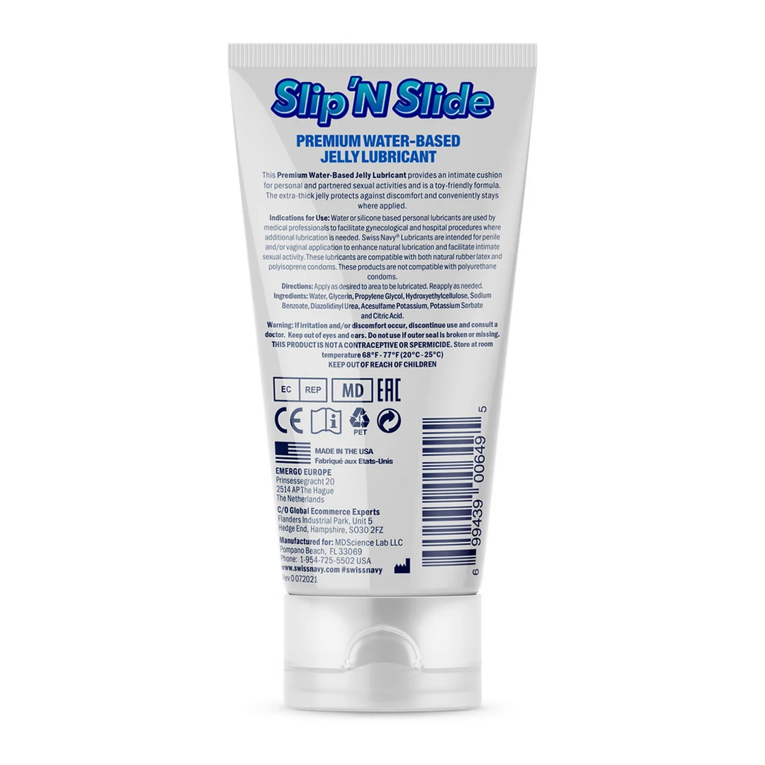 Lubricante de base acuosa, gelatina extragruesa que permanece donde la aplicas, sin perfume y sin sabor, 59 ml, Swiss Navy - Imagen 3