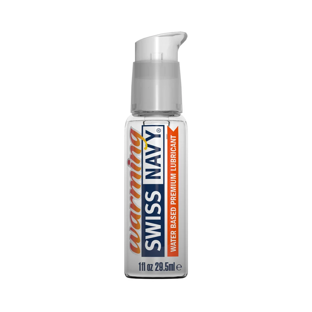 Lubricante de base acuosa – Gel lubricante prémium con efecto calor, en un frasco de viaje antigoteo – Sin perfume y sin sabor – 59 ml – Swiss Navy - Imagen 1