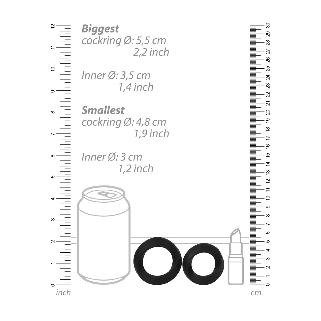 Set de anillos para el pene en dos tallas - Imagen 6