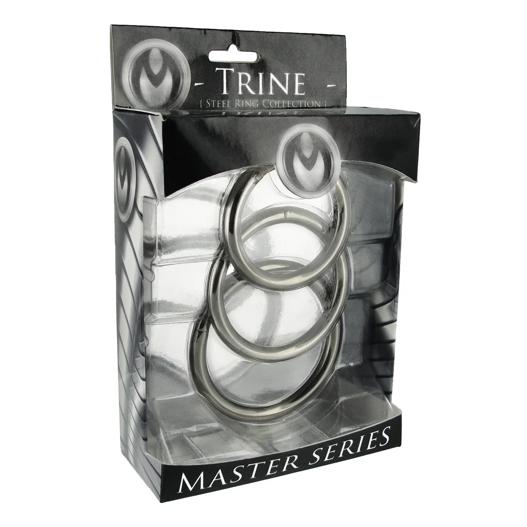 Colección de anillos de acero Trine de XR Brands - Imagen 1