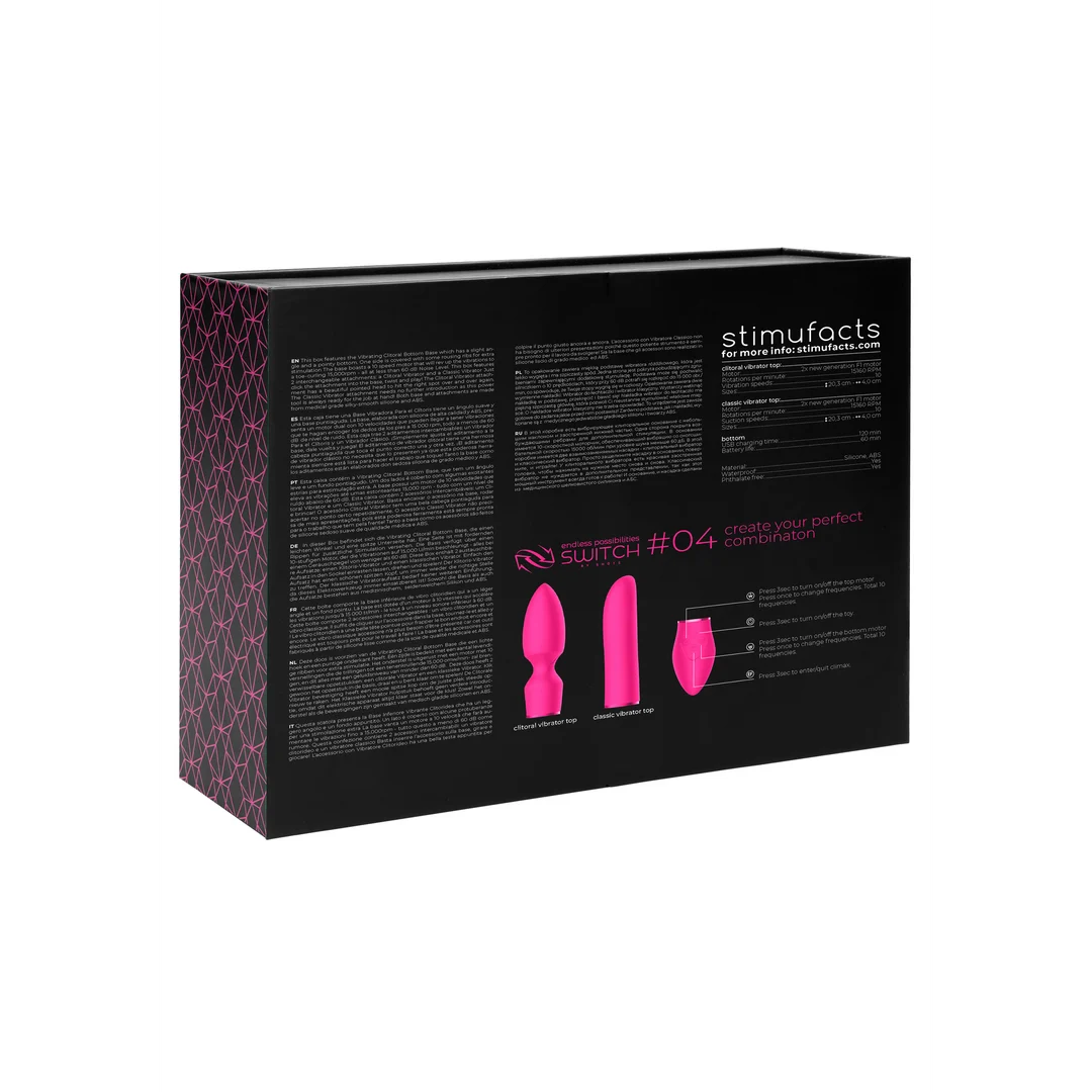 Vibrador Switch by Shots Pleasure Kit #4 con accesorios intercambiables - Imagen 2
