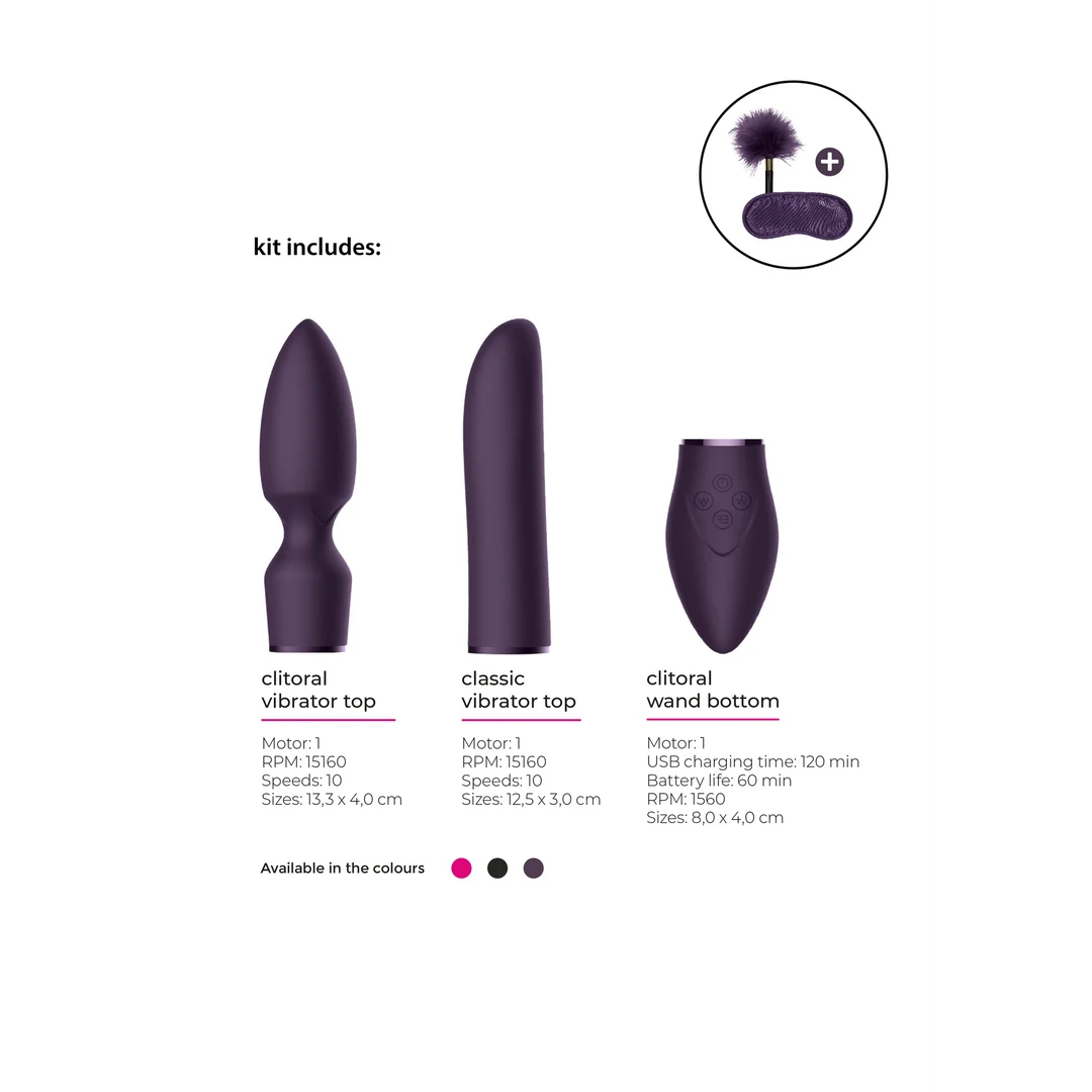 Vibrador Switch by Shots Pleasure Kit #4 con accesorios intercambiables - Imagen 12
