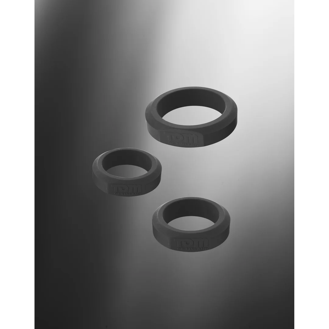 Set de anillos para el pene de silicona XR Brands, 3 tallas - Imagen 2