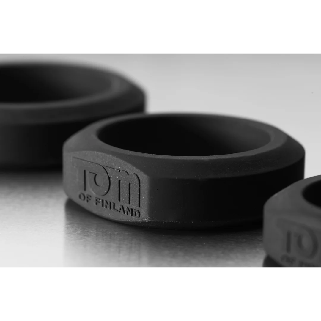Set de anillos para el pene de silicona XR Brands, 3 tallas - Imagen 4