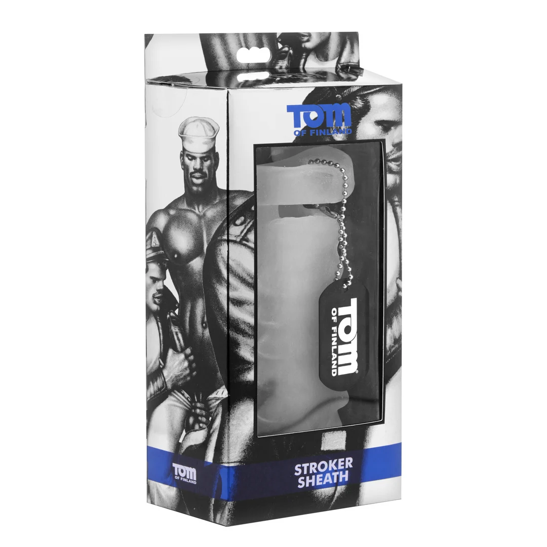 TF3839_1 XR Brands Stroker con funda y correa para los testículos - Imagen 1