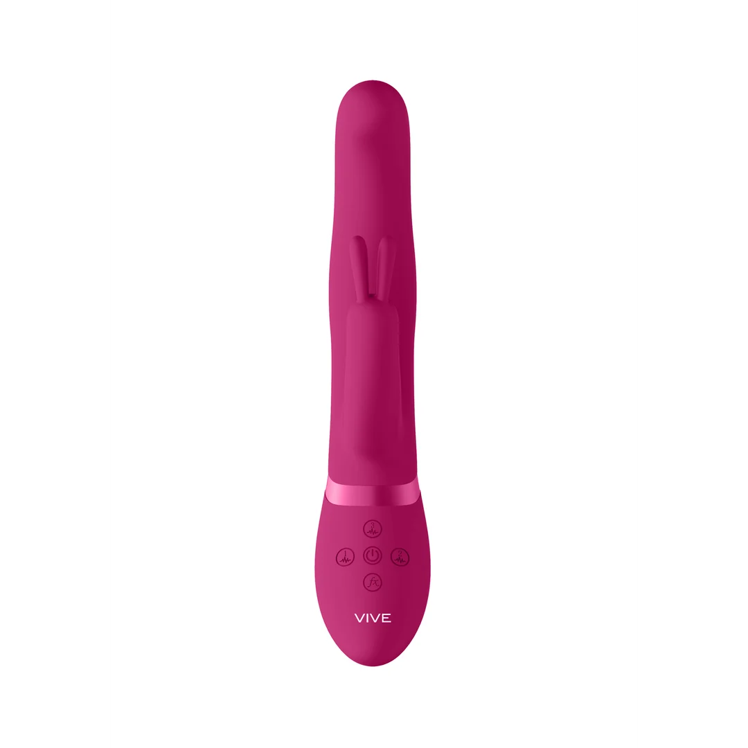 vibrador rabbit – cuentas giratorias y estimulación doble – negro (Izara) VIVE by Shots - Imagen 11