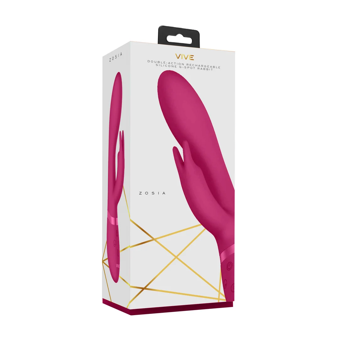 Vibrador tipo conejo, 10 modos para el punto G y el clítoris, recargable y resistente al agua, VIVE by Shots, rosa VIVE by Shots - Imagen 7
