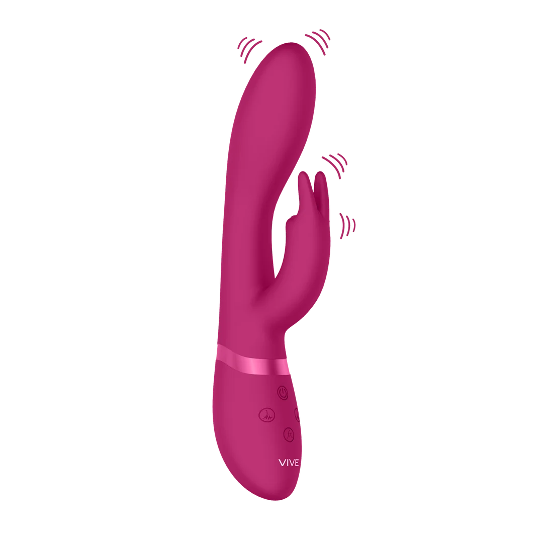 Vibrador tipo conejo, 10 modos para el punto G y el clítoris, recargable y resistente al agua, VIVE by Shots, rosa VIVE by Shots - Imagen 9