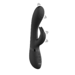 Vibrador rabbit con punta de ondas pulsantes para el punto G y vibrador para el clítoris, negro, VIVE by Shots - Imagen 10