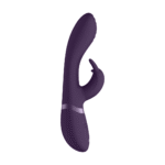 Vibrador rabbit con punta de ondas pulsantes para el punto G y vibrador para el clítoris, negro, VIVE by Shots - Imagen 6