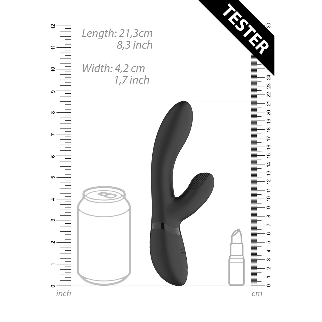 Vibrador rabbit con estimulación pulsante para el clítoris y 10 funciones, VIVE by Shots, rosa, VIVE by Shots - Imagen 7