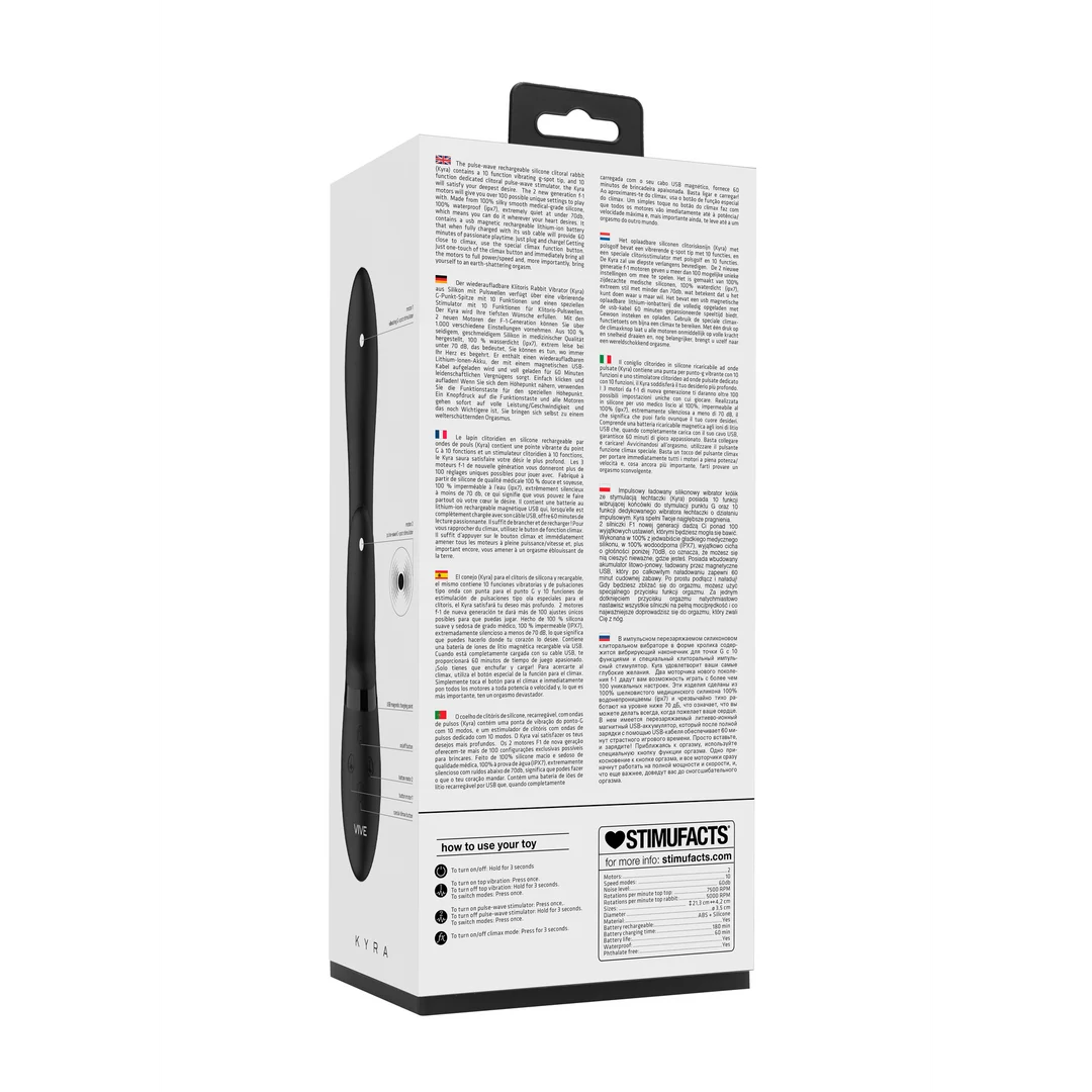 Vibrador rabbit con estimulación pulsante para el clítoris y 10 funciones, VIVE by Shots, rosa, VIVE by Shots - Imagen 8