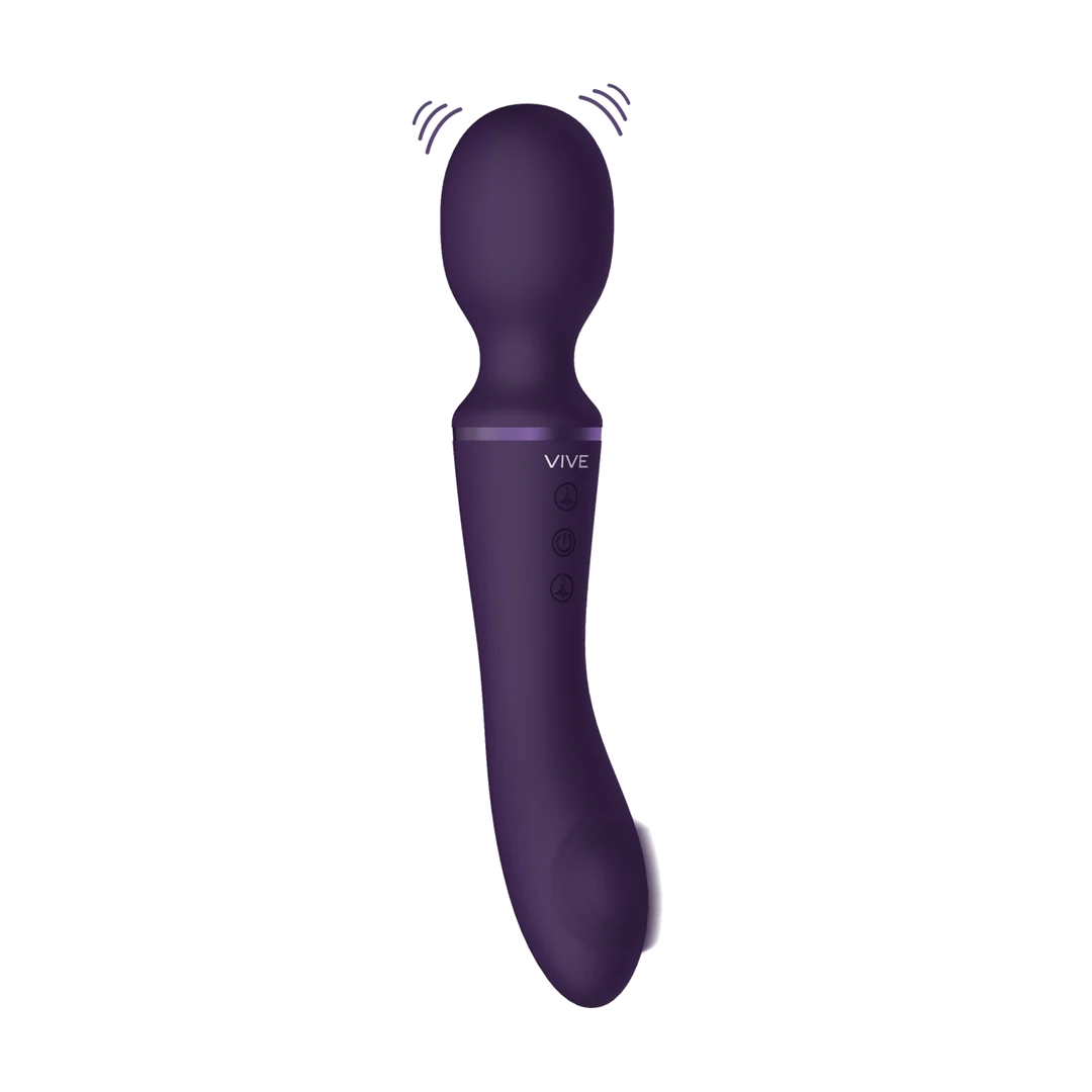 Vibrador wand de doble cara con dos motores y 10+10 modos, VIVE by Shots, morado VIVE by Shots - Imagen 9