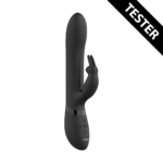 Vibrador tipo rabbit con cuentas móviles de arriba abajo y 3 motores, VIVE by Shots, negro VIVE by Shots