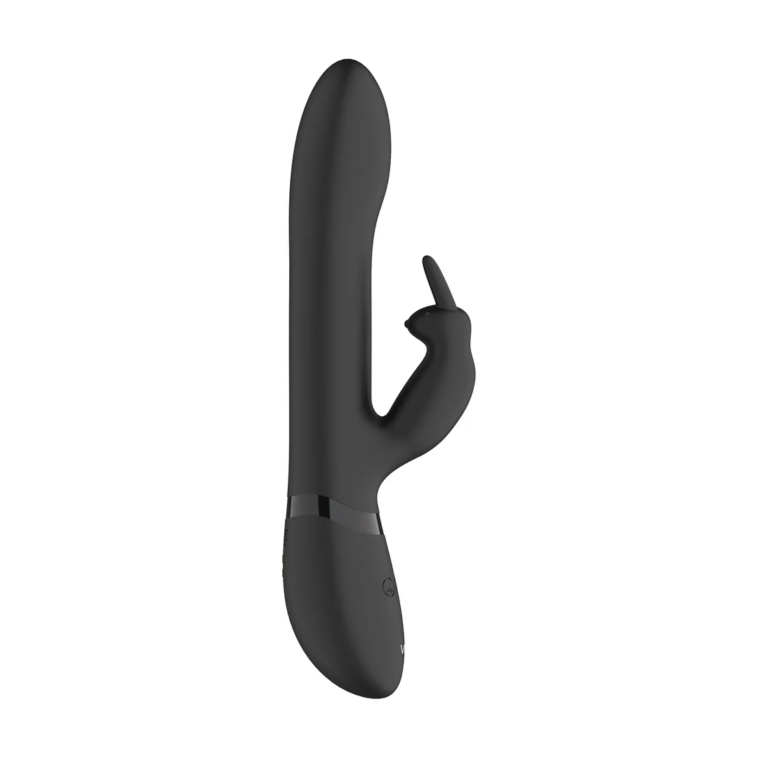Vibrador tipo rabbit con cuentas móviles de arriba abajo y 3 motores, VIVE by Shots, negro VIVE by Shots - Imagen 6