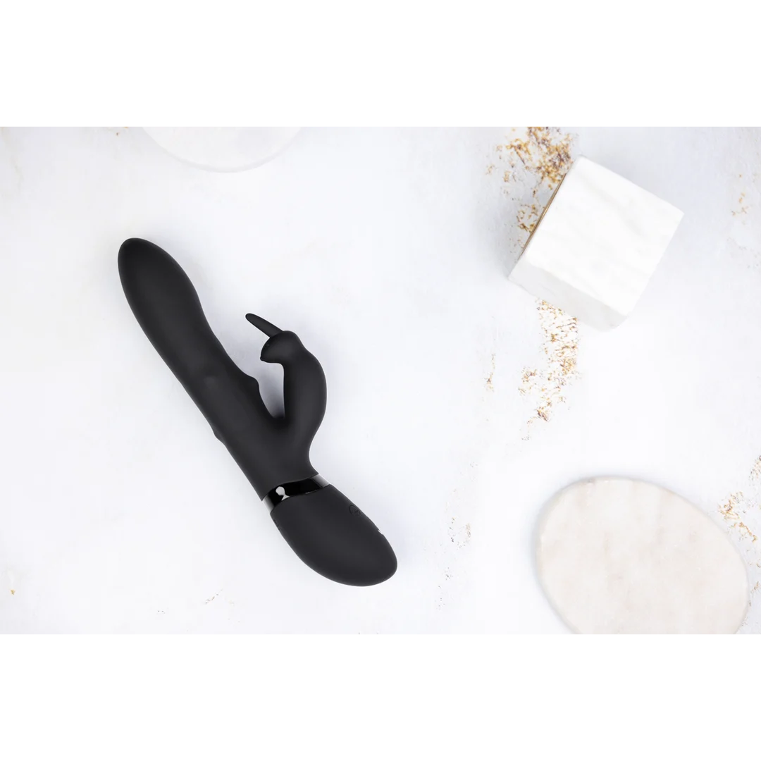 Vibrador tipo rabbit con cuentas móviles de arriba abajo y 3 motores, VIVE by Shots, negro VIVE by Shots - Imagen 7