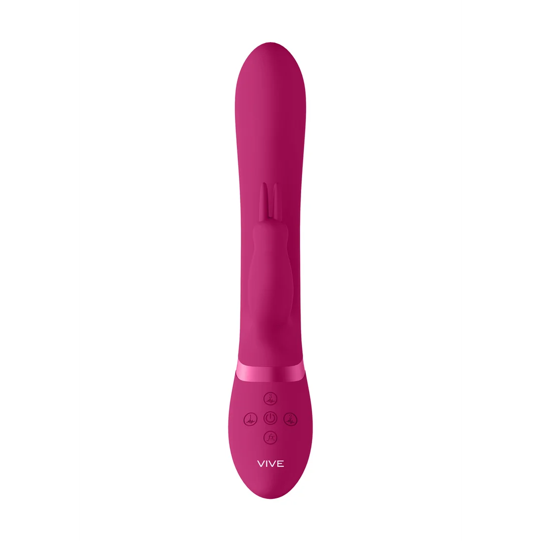 Vibrador tipo rabbit con cuentas móviles de arriba abajo y 3 motores, VIVE by Shots, negro VIVE by Shots - Imagen 11