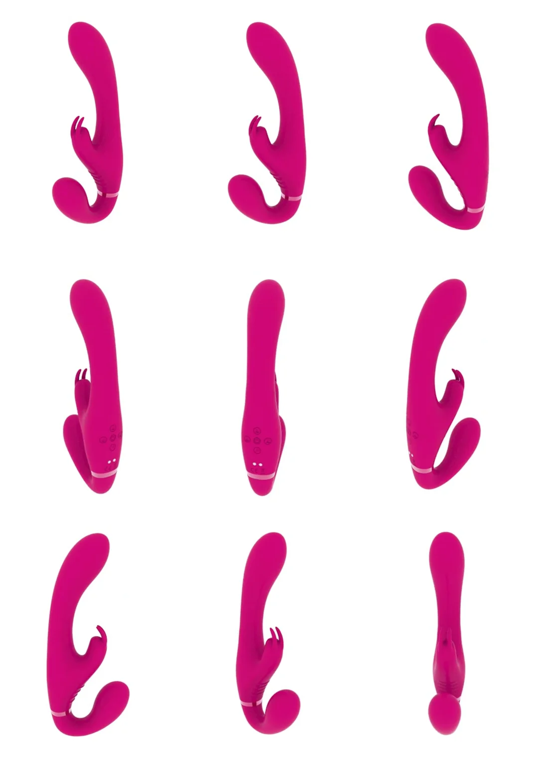 Vibrador sin arnés, estimulación para dos en pareja, VIVE Suki rosa, VIVE by Shots - Imagen 6