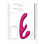 Vibrador sin arnés, estimulación para dos en pareja, VIVE Suki rosa, VIVE by Shots - Imagen 7