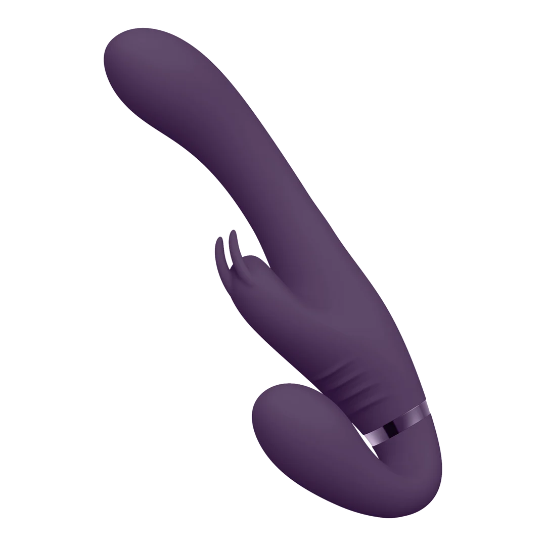 Vibrador sin arnés, estimulación para dos en pareja, VIVE Suki rosa, VIVE by Shots - Imagen 11