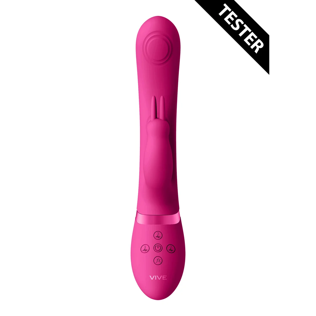 Vibrador rabbit, ondas de pulso dobles con botón para el orgasmo, VIVE by Shots, rosa VIVE by Shots - Imagen 1