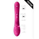Vibrador rabbit, ondas de pulso dobles con botón para el orgasmo, VIVE by Shots, rosa VIVE by Shots - Imagen 4