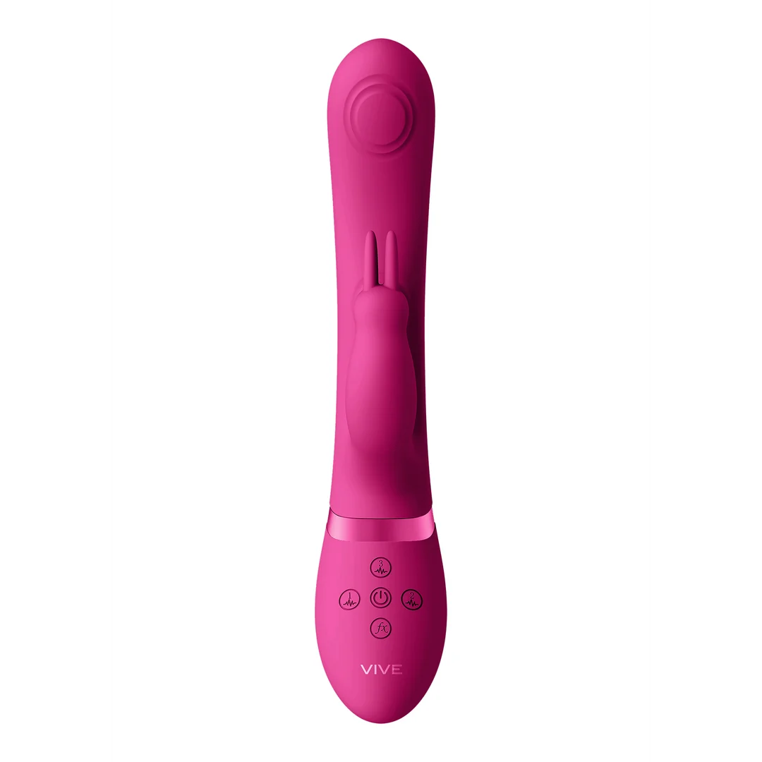 Vibrador rabbit, ondas de pulso dobles con botón para el orgasmo, VIVE by Shots, rosa VIVE by Shots - Imagen 8