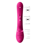 Vibrador rabbit, ondas de pulso dobles con botón para el orgasmo, VIVE by Shots, rosa VIVE by Shots - Imagen 10