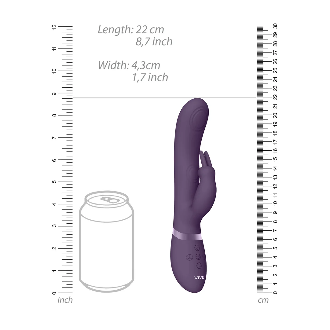 Vibrador rabbit, ondas de pulso dobles con botón para el orgasmo, VIVE by Shots, rosa VIVE by Shots - Imagen 17