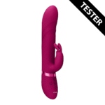 Vibrador rabbit – punta vibratoria y cuentas giratorias – VIVE by Shots, rosa VIVE by Shots - Imagen 13