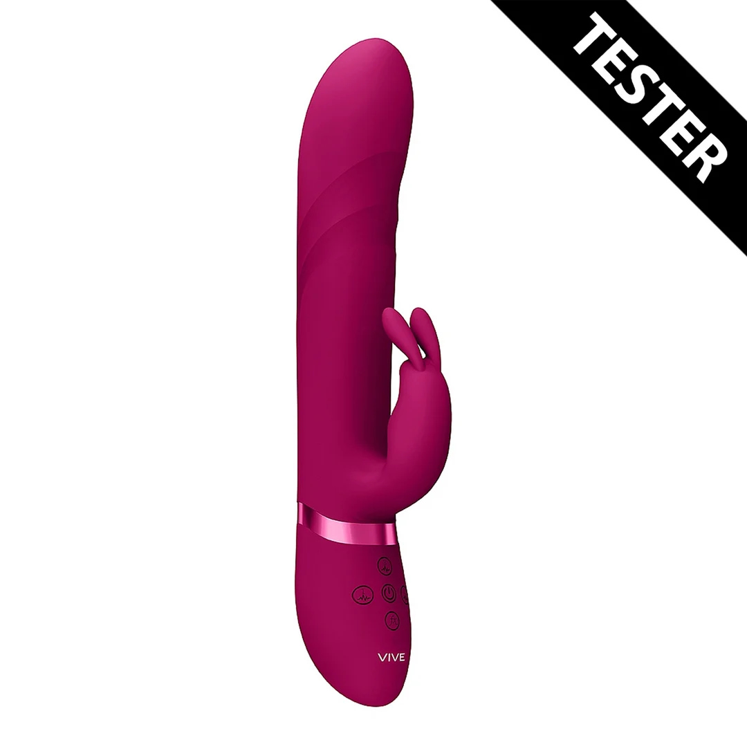 Vibrador rabbit – punta vibratoria y cuentas giratorias – VIVE by Shots, rosa VIVE by Shots - Imagen 13