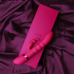 vibrador rabbit con anillos móviles de arriba abajo, VIVE morado, VIVE by Shots - Imagen 5