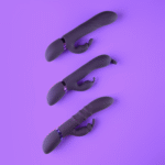vibrador rabbit con anillos móviles de arriba abajo, VIVE morado, VIVE by Shots - Imagen 12
