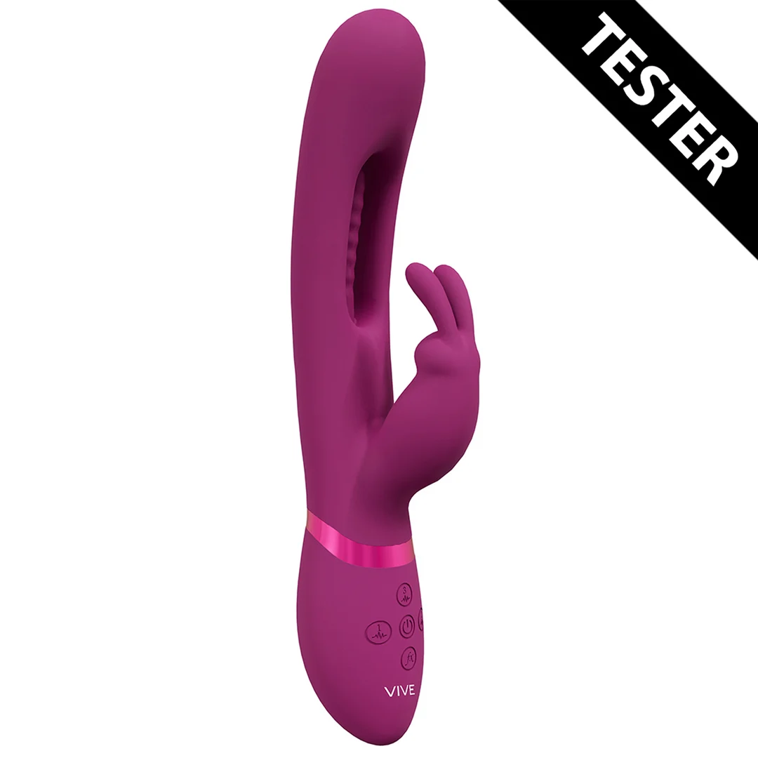Vibrador rabbit con tres motores y estimulador móvil para el punto G, VIVE rosa, VIVE by Shots - Imagen 13