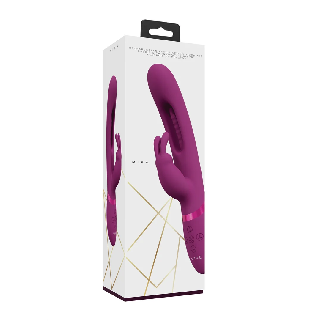 Vibrador rabbit con tres motores y estimulador móvil para el punto G, VIVE rosa, VIVE by Shots - Imagen 1