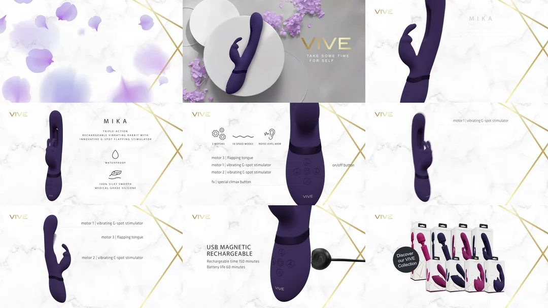 Vibrador rabbit con tres motores y estimulador móvil para el punto G, VIVE rosa, VIVE by Shots - Imagen 11
