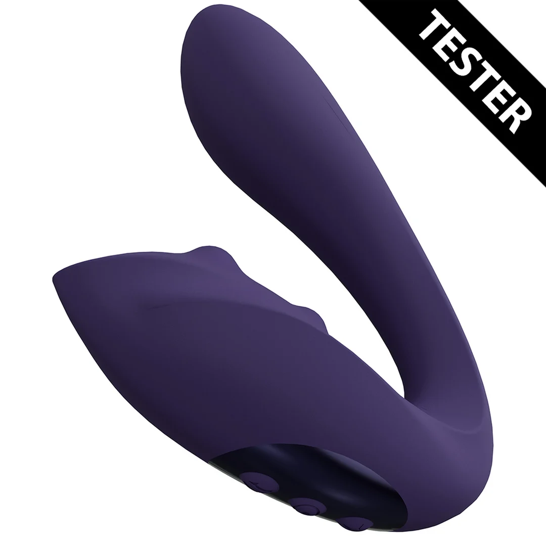 vibrador rabbit – doble motor y perlas masajeadoras – VIVE Yuki morado VIVE by Shots - Imagen 1