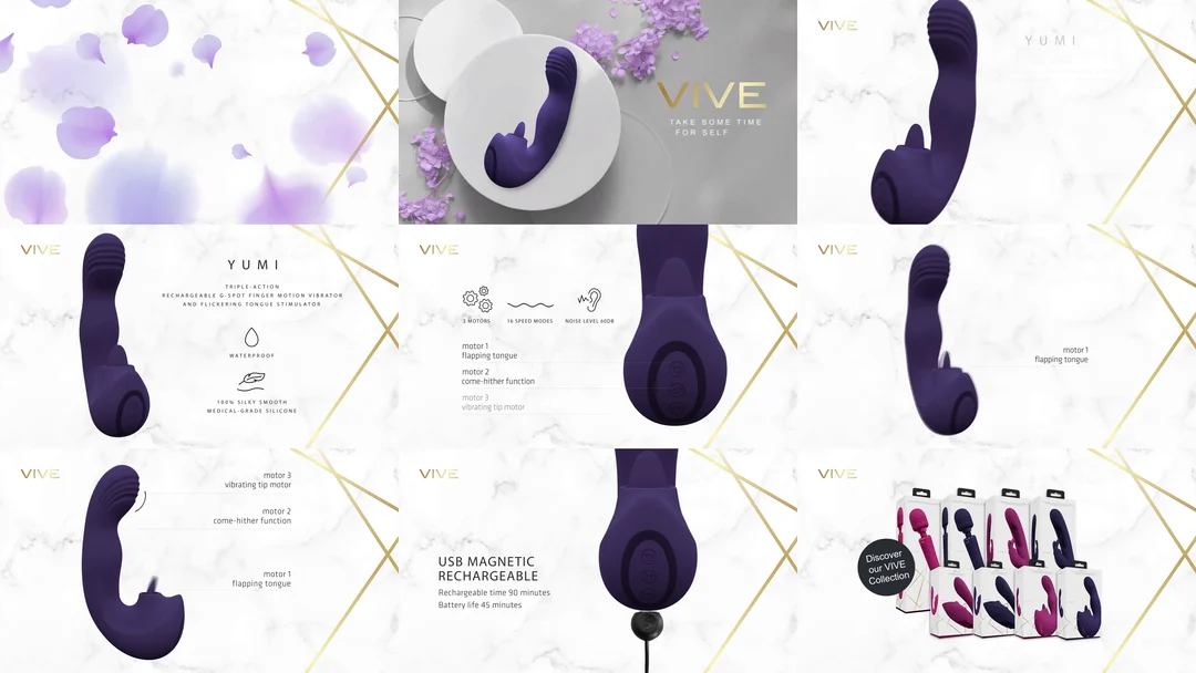 Vibrador para dedos con tres motores, rosa VIVE by Shots - Imagen 12
