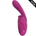 Vibrador para el punto G, motor triple con onda de pulsos y cepillos vibratorios, VIVE by Shots, rosa