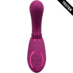 Vibrador para el punto G, motor triple con onda de pulsos y cepillos vibratorios, VIVE by Shots, rosa - Imagen 2
