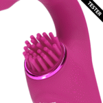 Vibrador para el punto G, motor triple con onda de pulsos y cepillos vibratorios, VIVE by Shots, rosa - Imagen 5